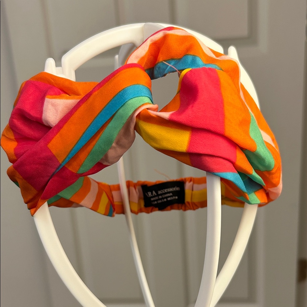 Colorful Striped Bandeau Style Headband by Zara